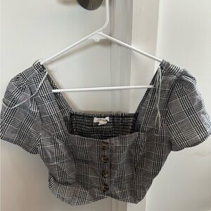 Plaid Cotton Candy Cropped Top